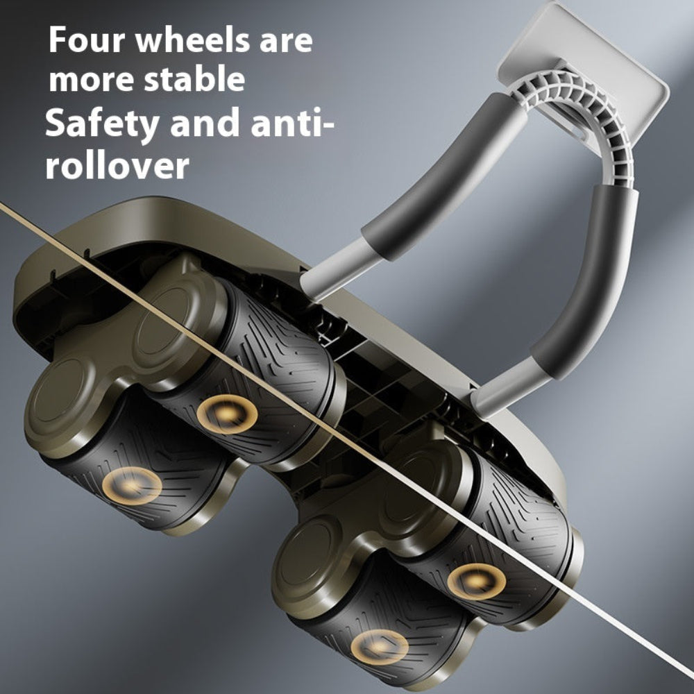 Multi-Function Four-Wheel Abdominal Wheel Automatic Rebound Fitness Home Training Equipment.