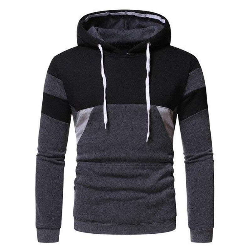 Men's Casual Color Matching Loose Fit Hoodie