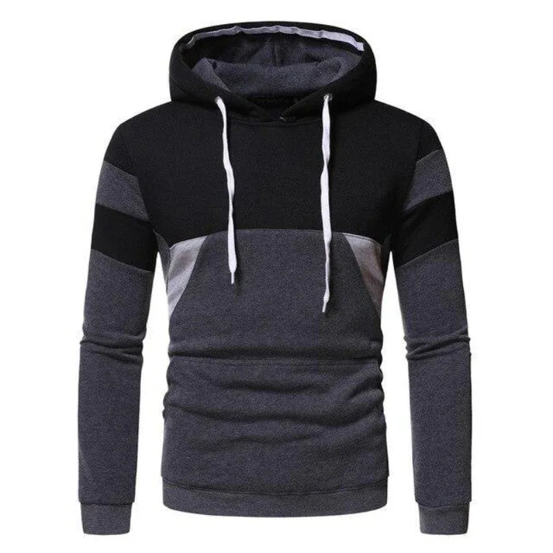 Men's Casual Color Matching Loose Fit Hoodie