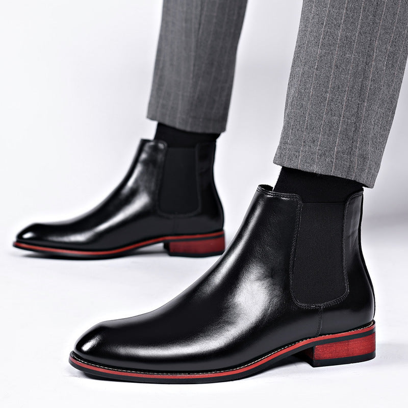 Men's Autumn Breathable Pointed Toe Chelsea Boots