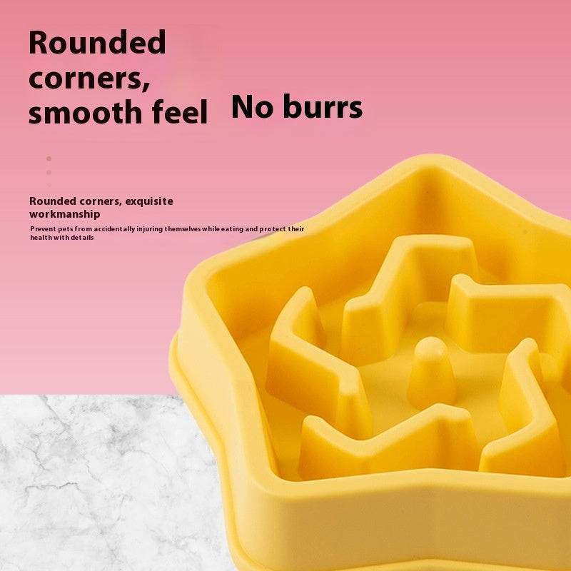 Plastic Choking Preventing Feeding Pet Bowl