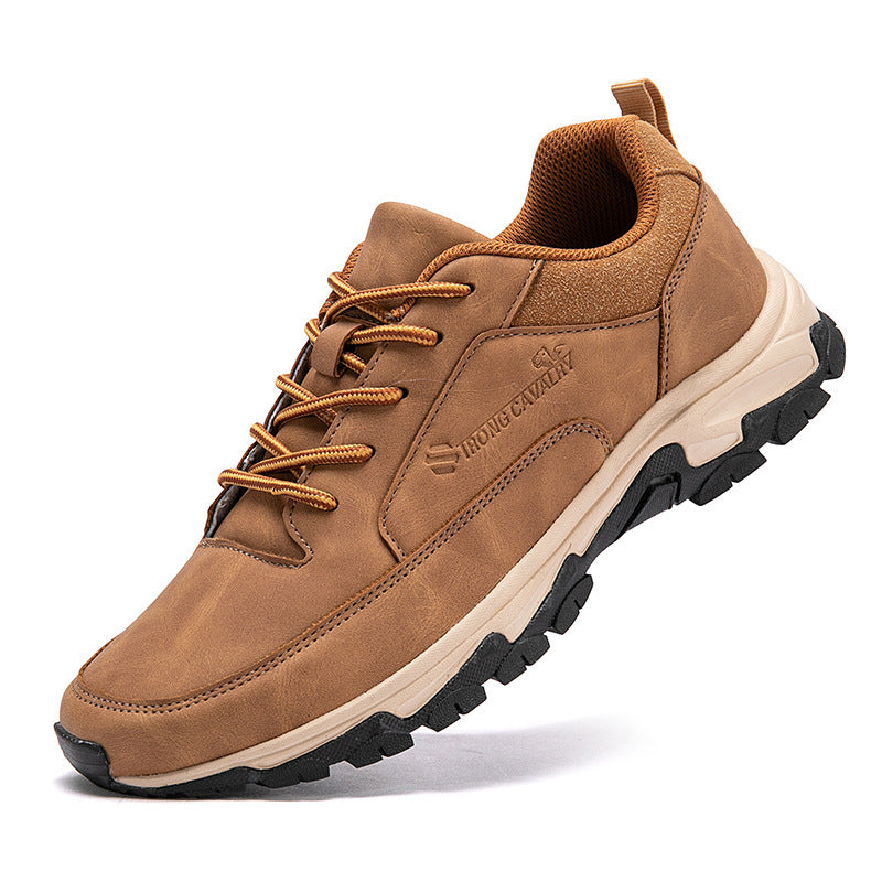 Leather Waterproof Men's Casual Running Board Shoes