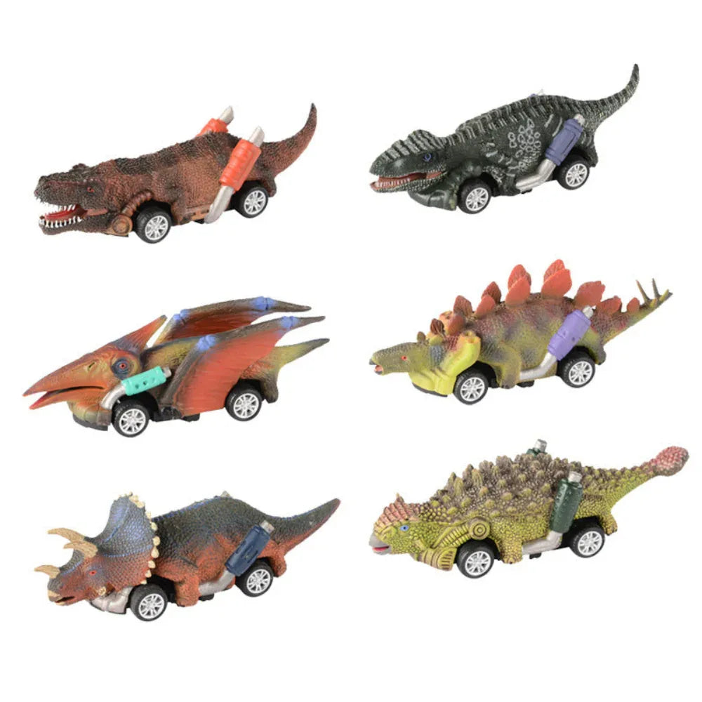 Dinosaur Four-Wheeled Pullback Racing Car Toys
