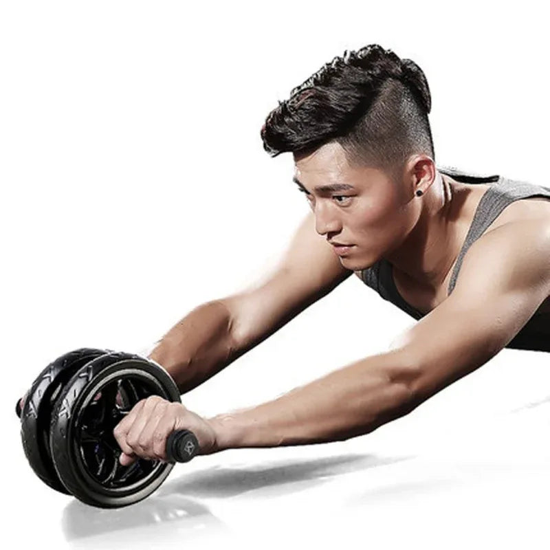 Silent Two-Wheeled Abdominal Wheel Abdomen Roller For Strengthening The Core Muscles.