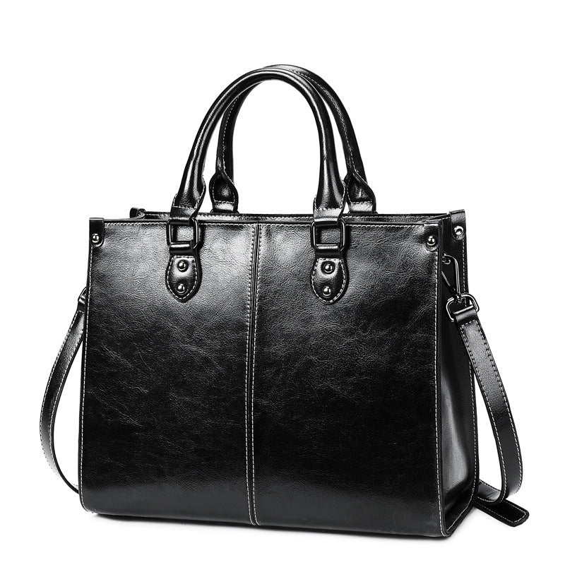 Women's Oil Waxed Leather Handbag