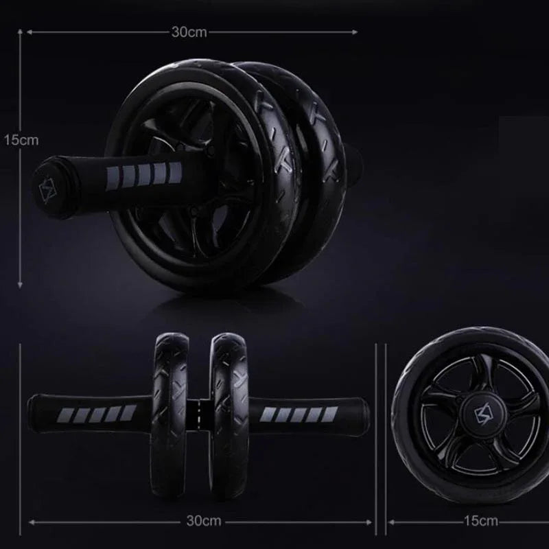Silent Two-Wheeled Abdominal Wheel Abdomen Roller For Strengthening The Core Muscles.