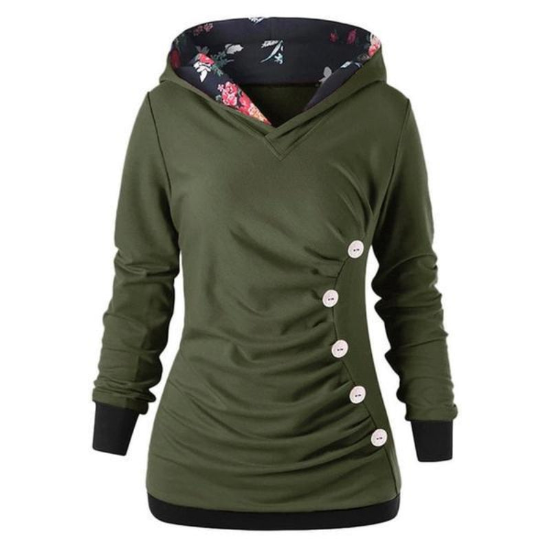 Women's Casual Fashion Solid Color Pullover Hoodie