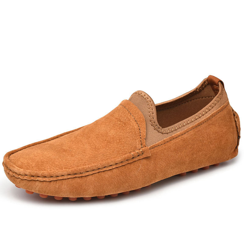 Casual Shoes Men Summer Moccasins Slip On Breathable Plus-Size Genuine-Leather Loafers