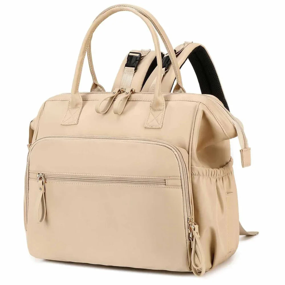 Waterproof Anti-Theft Pocket Baby Diaper Bag Mummy Parent Bag With Insulated Bottle Pockets