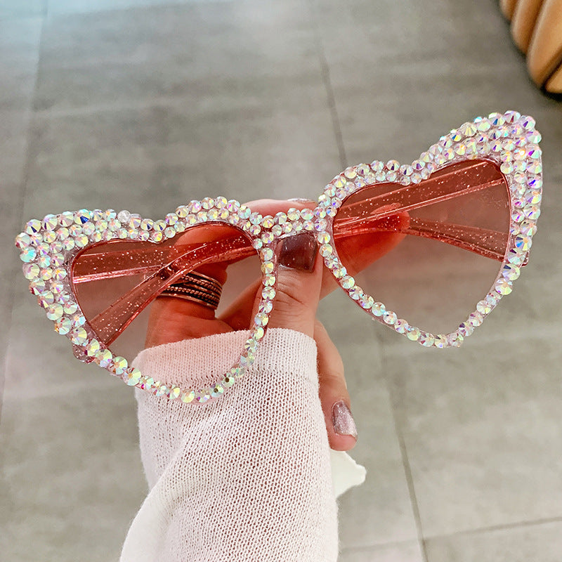 Women's Female Cute Cat Eye Heart-Shaped Sunglasses