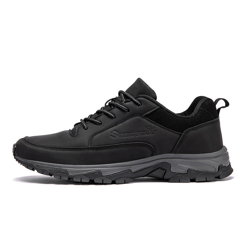 Leather Waterproof Men's Casual Running Board Shoes