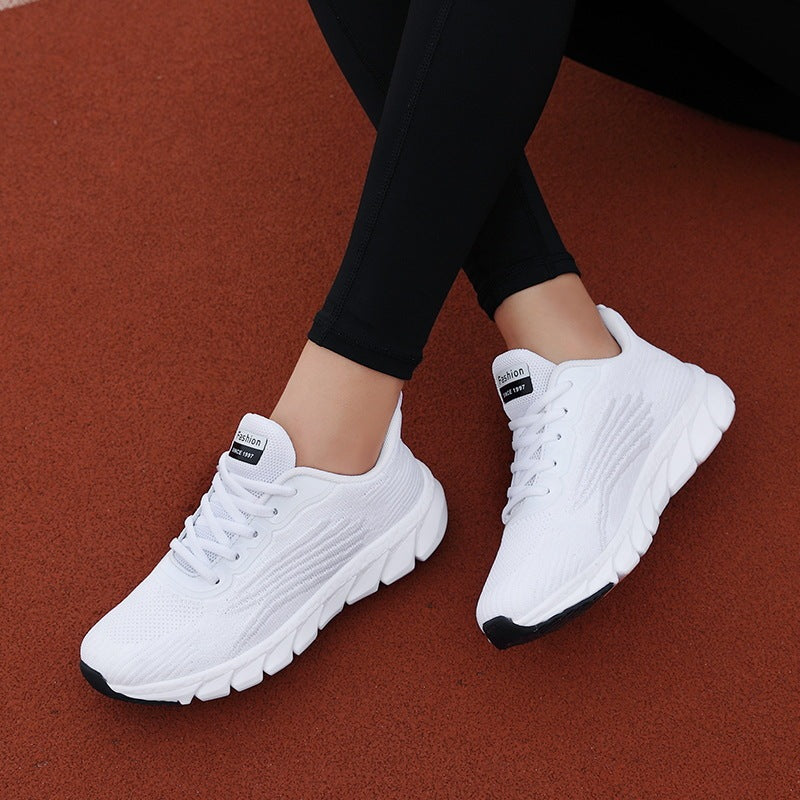 Men's And Women's Flying Woven Breathable Unisex Running Shoes Couple's Casual Sneakers