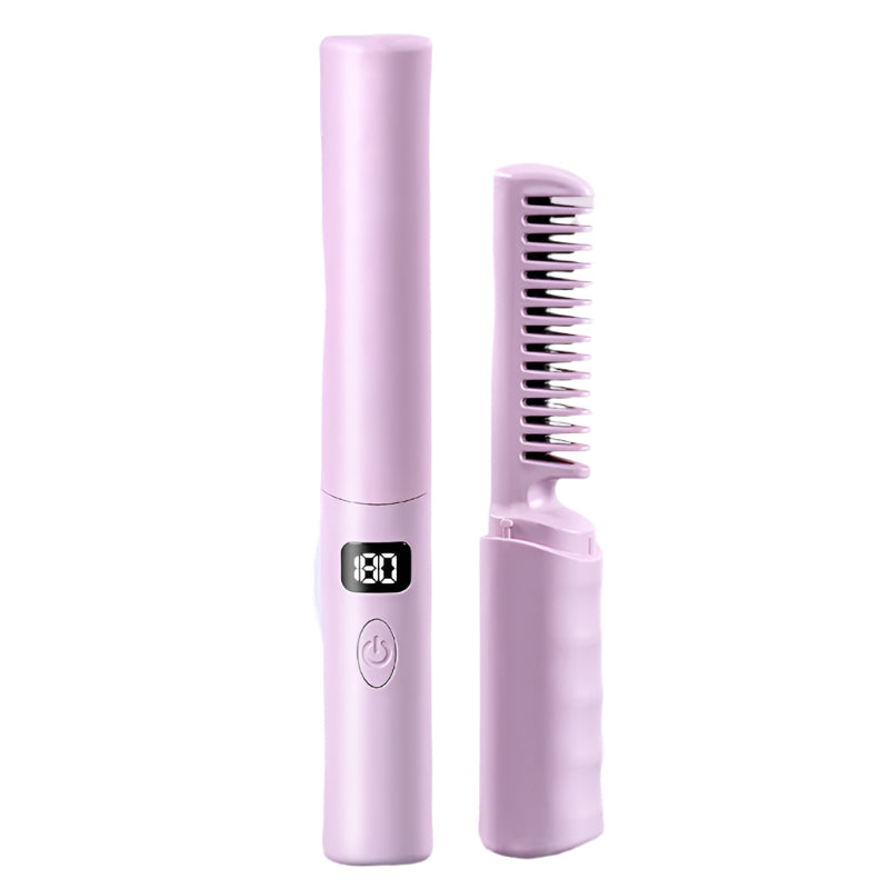 Electric LCD Hair Straightener Comb