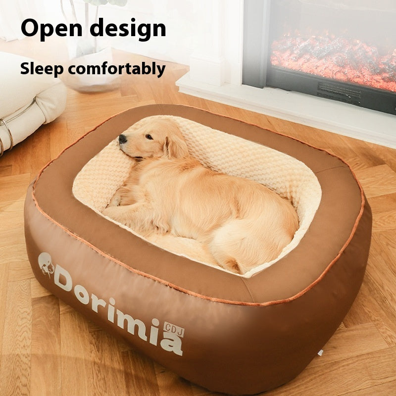 Winter Warm Kennel Pet Dog Cat Bed With Removable And Washable Bottom