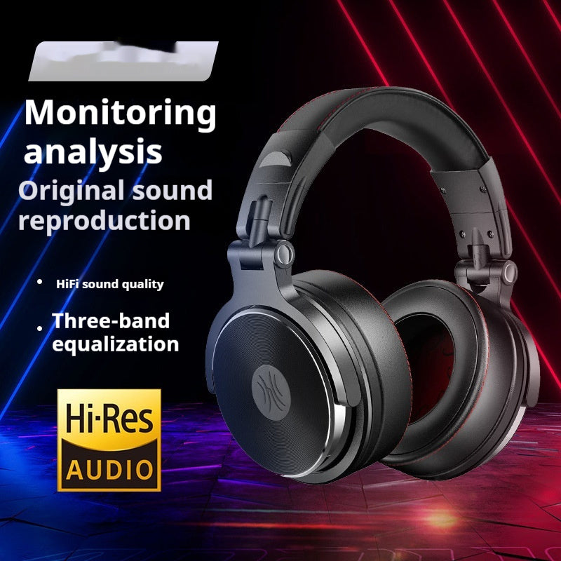 Three-Frequency Balanced Head-Mounted Over-Ear Wired Headphones