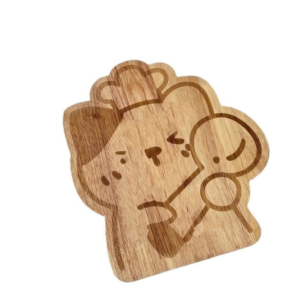 Kitchen Home Wooden Chopping Cutting Board Swing Tray In One