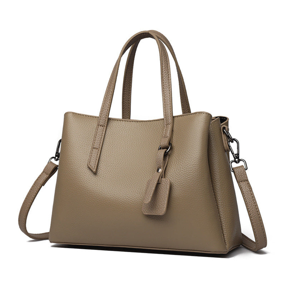 Cowhide Leather Women's Bag Large Capacity Handbag With Shoulder Strap