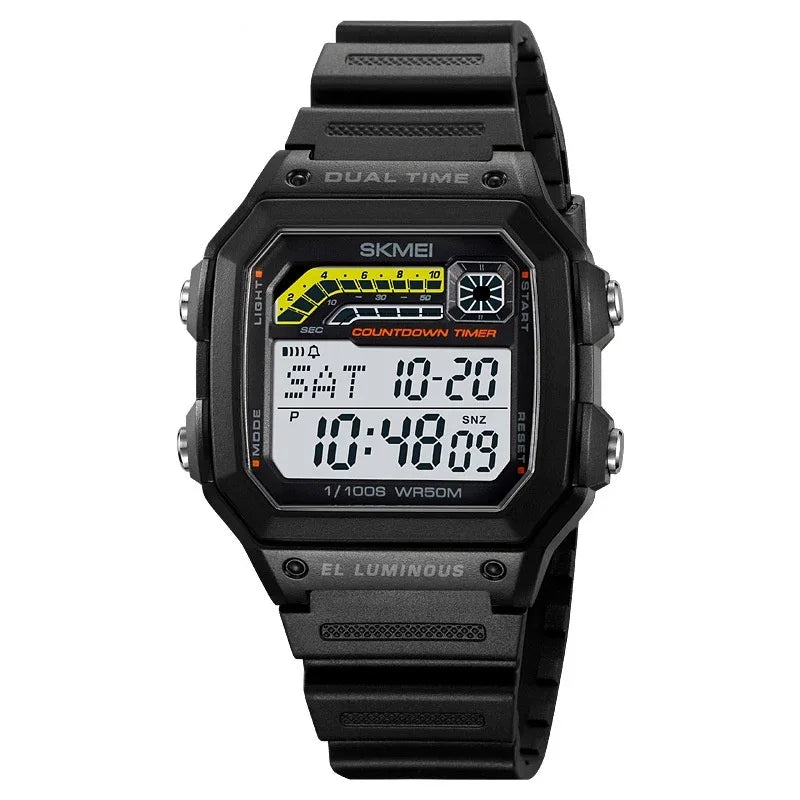 Men's Electronic Luminous Waterproof Multifunctional Digital Watch