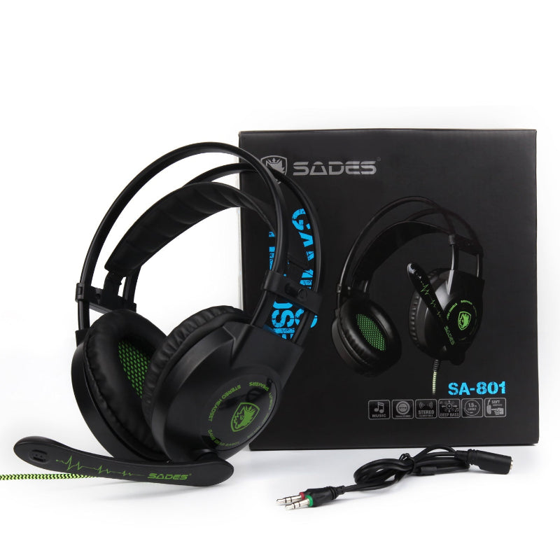 Gaming Headset With Adjustable Headband & Comfortable Earmuffs