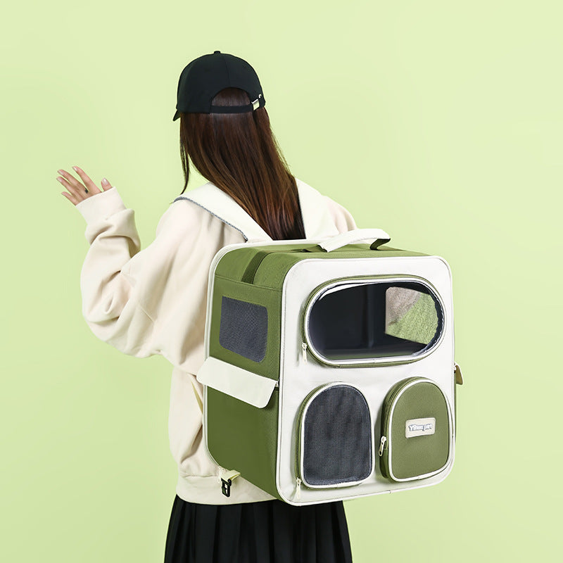 Convenient Backpack Outing Pet Trolley Bag For Cats And Dogs