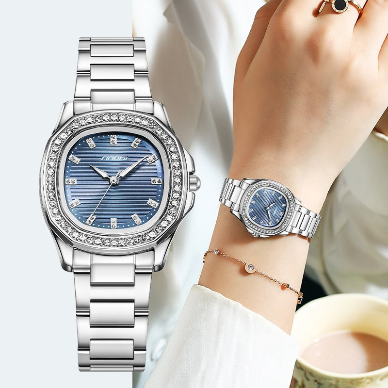 Women's Waterproof Diamond-Studded Quartz Watch