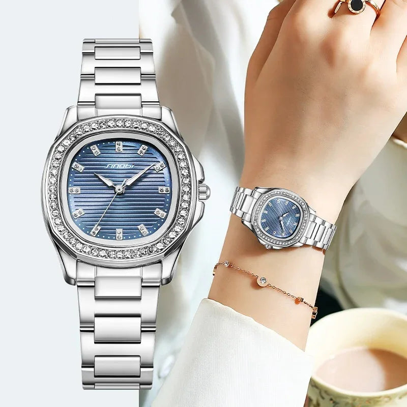 Women's Waterproof Diamond-Studded Quartz Watch