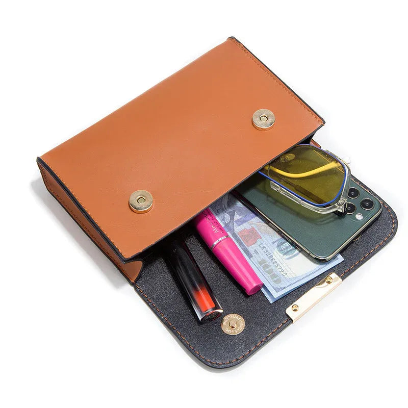 Women's Handbag PU Leather Shoulder Bag Three-Piece Set.