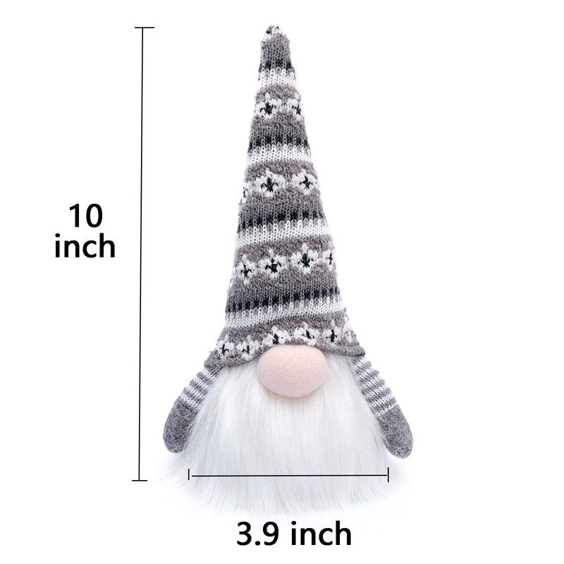 Christmas Decoration Luminous Glowing Beard Santa Figurine Doll Ornaments
