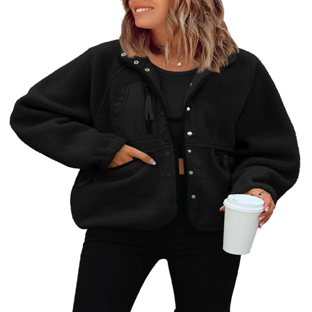 Women's Polar Fleece Sports And Leisure Sweater Jacket Top