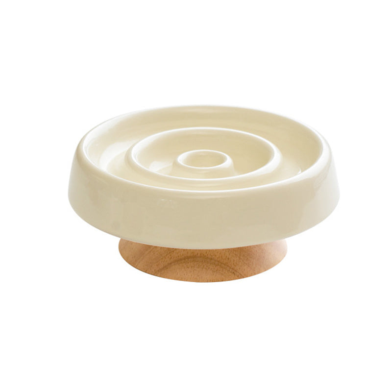 Ceramic Anti-Gulping Slow Feeding Pet Cat Dog Bowl.