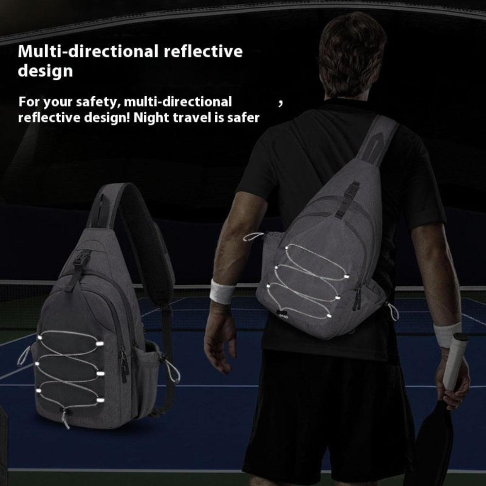 Oxford Cloth Men's And Women's Chest Bag Adult Crossbody Large Capacity Tennis Racket Bag