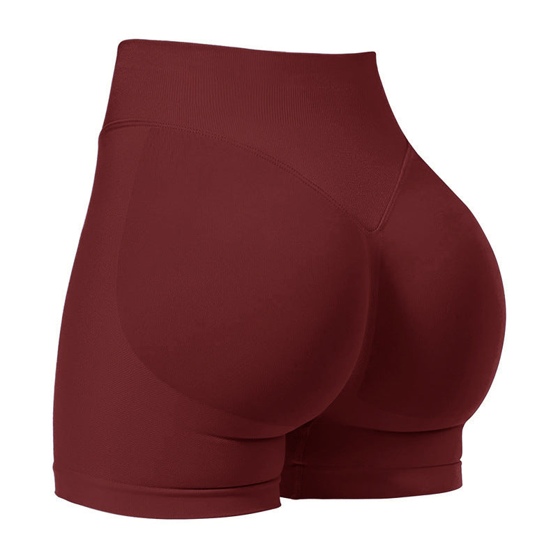 Tight High Waist Hip Raise Short Yoga Pants Seamless And Breathable Quick-Drying Booty Shorts