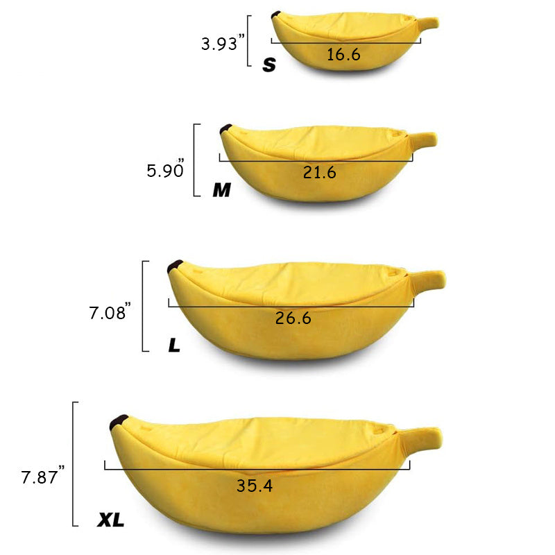 Soft Warm Banana Pet Dog Cat Bed Nest House.