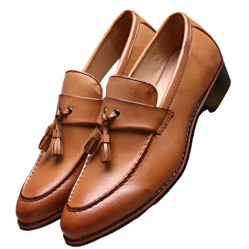 British Retro Slip-On Shoes Tassel Casual Loafers For Men