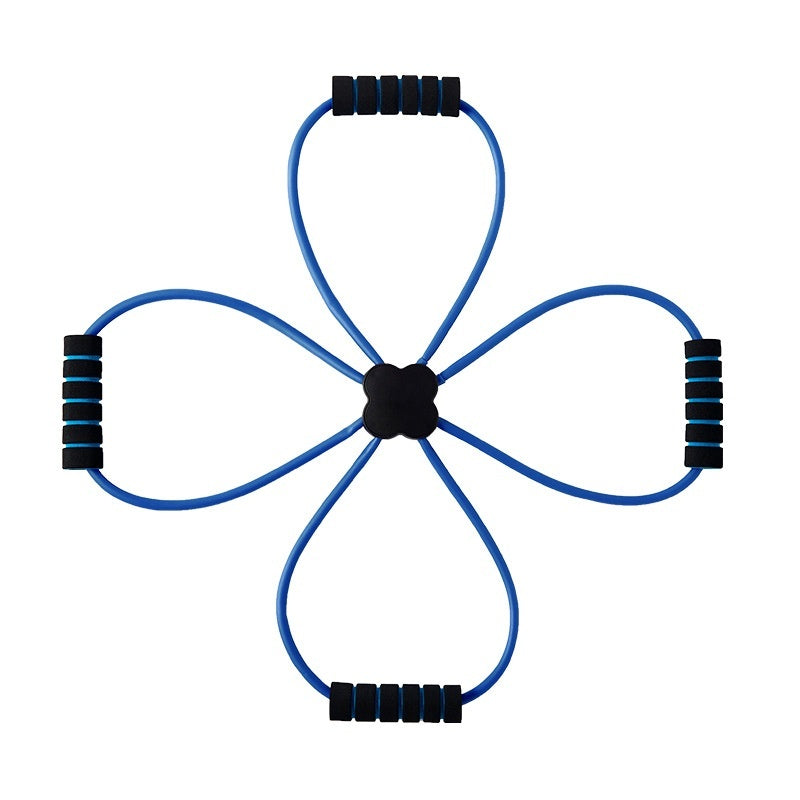 Versatile Eight Character Puller Resistance Band For Exercise And Fitness.