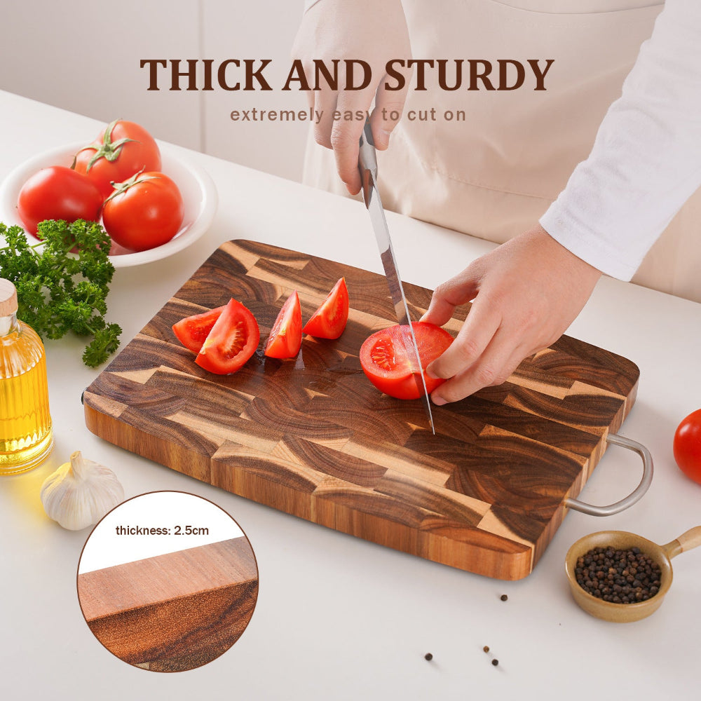 Household Kitchen Large Geometric Grid Splicing Acacia Mangium Chopping Cutting Board