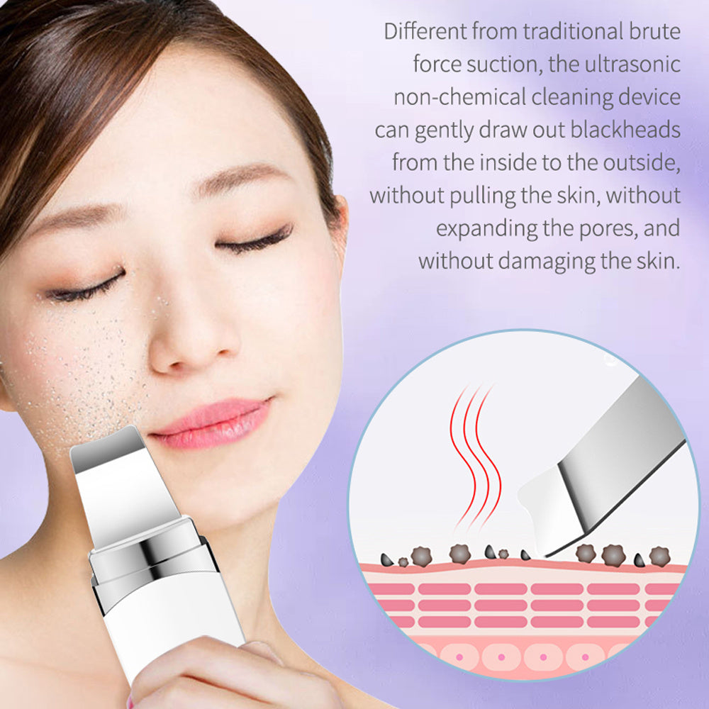Ultrasonic Peeling Beauty Instrument Facial Scrubber Cleaner