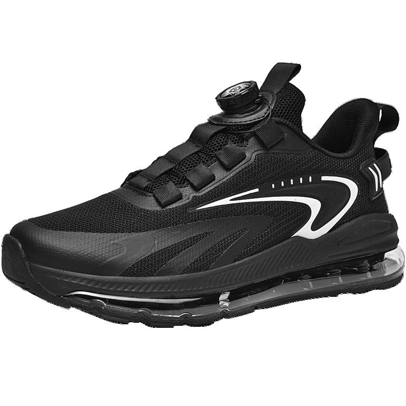 Rotating Buckle Full Woven Air Cushion Sneaker Running Shoes