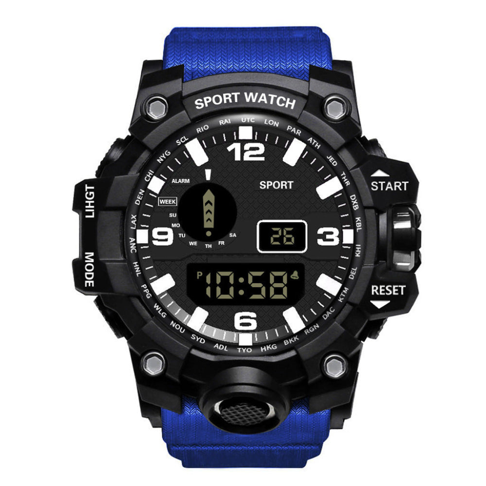 Men's Waterproof Sports Multifunctional Luminous Electronic Digital Watch