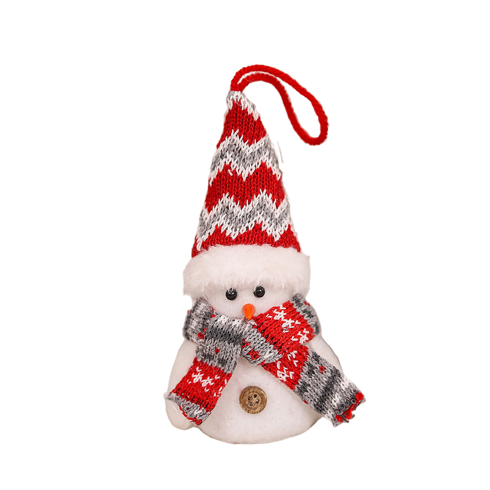 Decorative Creative Cartoon Old Snowman Sants Reindeer Glowing Christmas Dolls