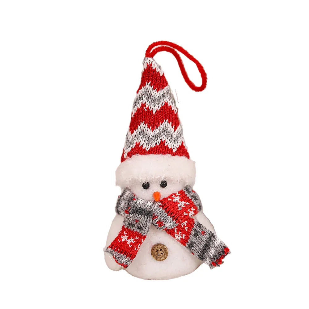 Decorative Creative Cartoon Old Snowman Sants Reindeer Glowing Christmas Dolls