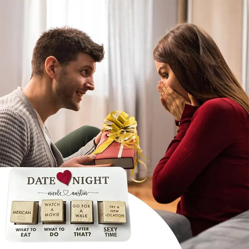 Wooden Date Night Dice Game For Romantic Couples