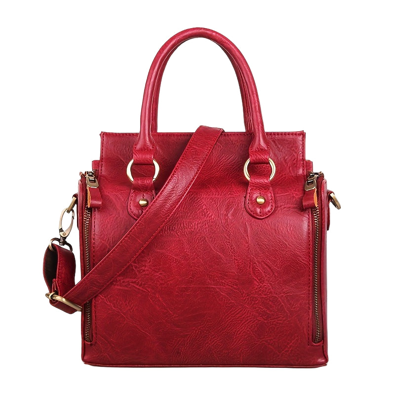 Elegant Genuine Leather Large Capacity Women's Handbag