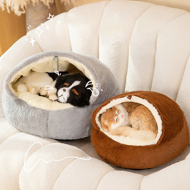 Universal Pet Kennel Bed For All Four Seasons, Sleeping Cat Nest, Semi-Closed Dog House.