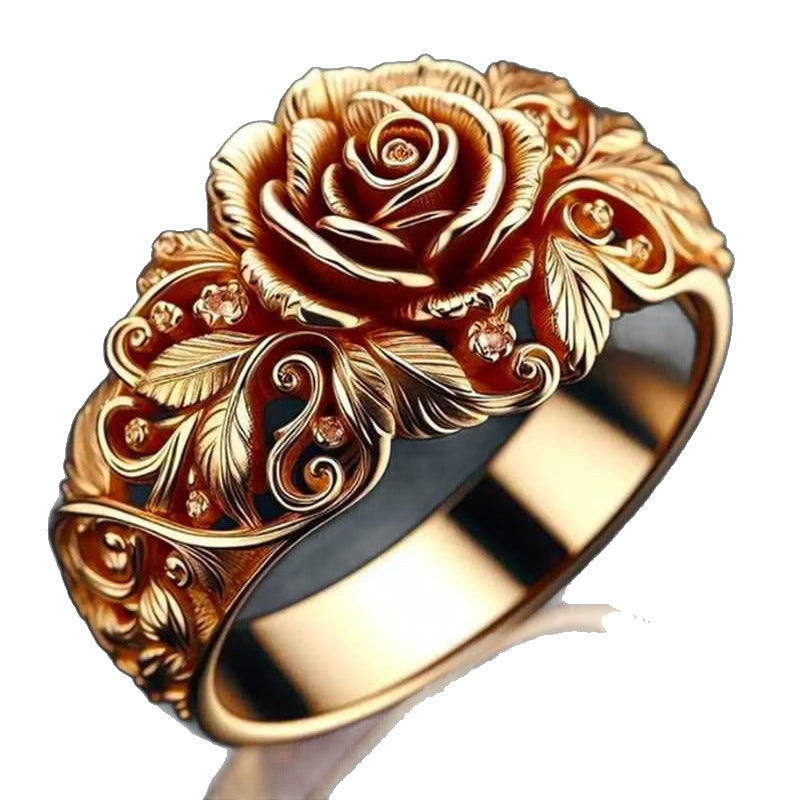 Women's Metal Rose Ring