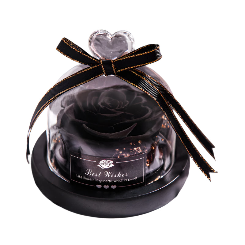 Romantic Flowers Home Decor Rose With LED Glass Valentine's Day Couples Gift