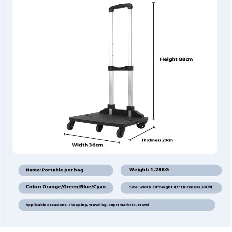 Convenient Backpack Outing Pet Trolley Bag For Cats And Dogs