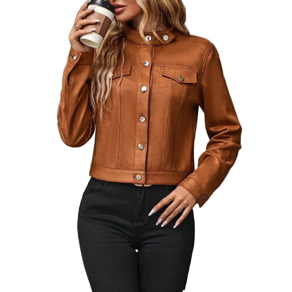 Women's Casual Cropped Autumn Jacket