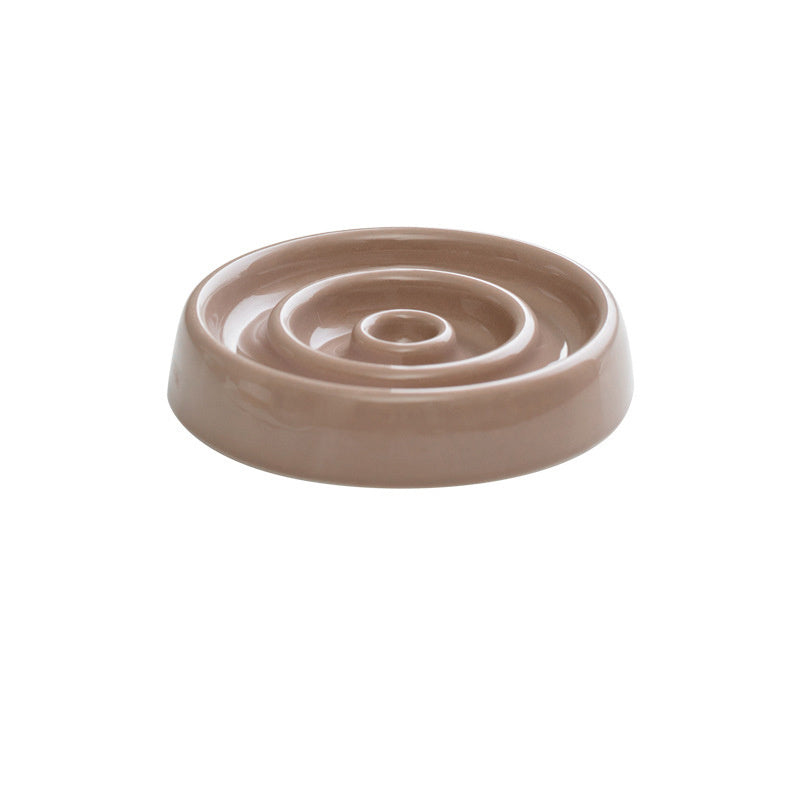 Ceramic Anti-Gulping Slow Feeding Pet Cat Dog Bowl.