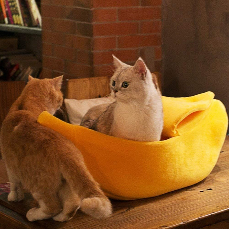 Soft Warm Banana Pet Dog Cat Bed Nest House.